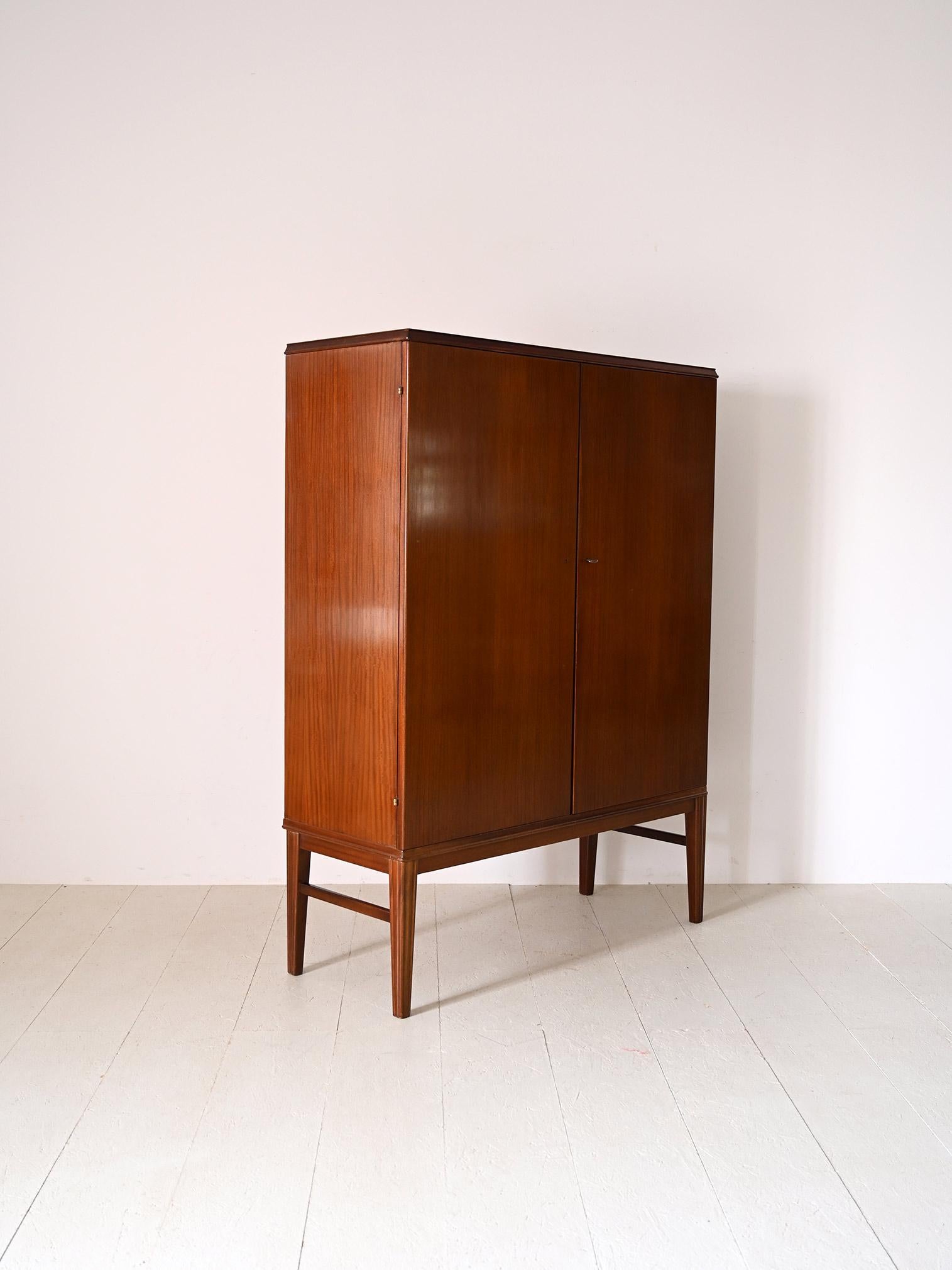 Scandinavian Mahogany cabinet with drawers For Sale
