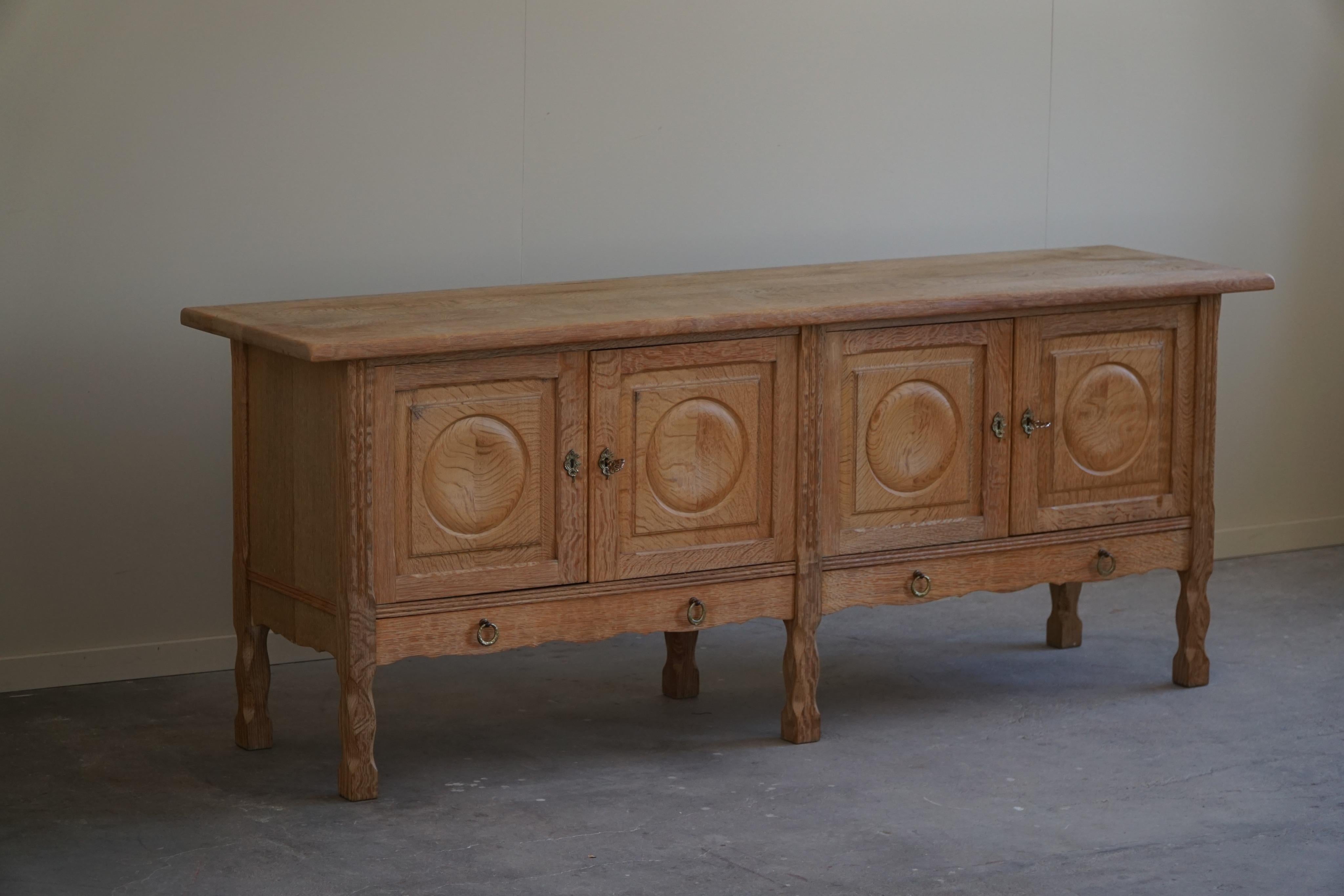 Cabinet in Oak, Midcentury, Made by a Danish Cabinetmaker, Brutalist, 1960s 1