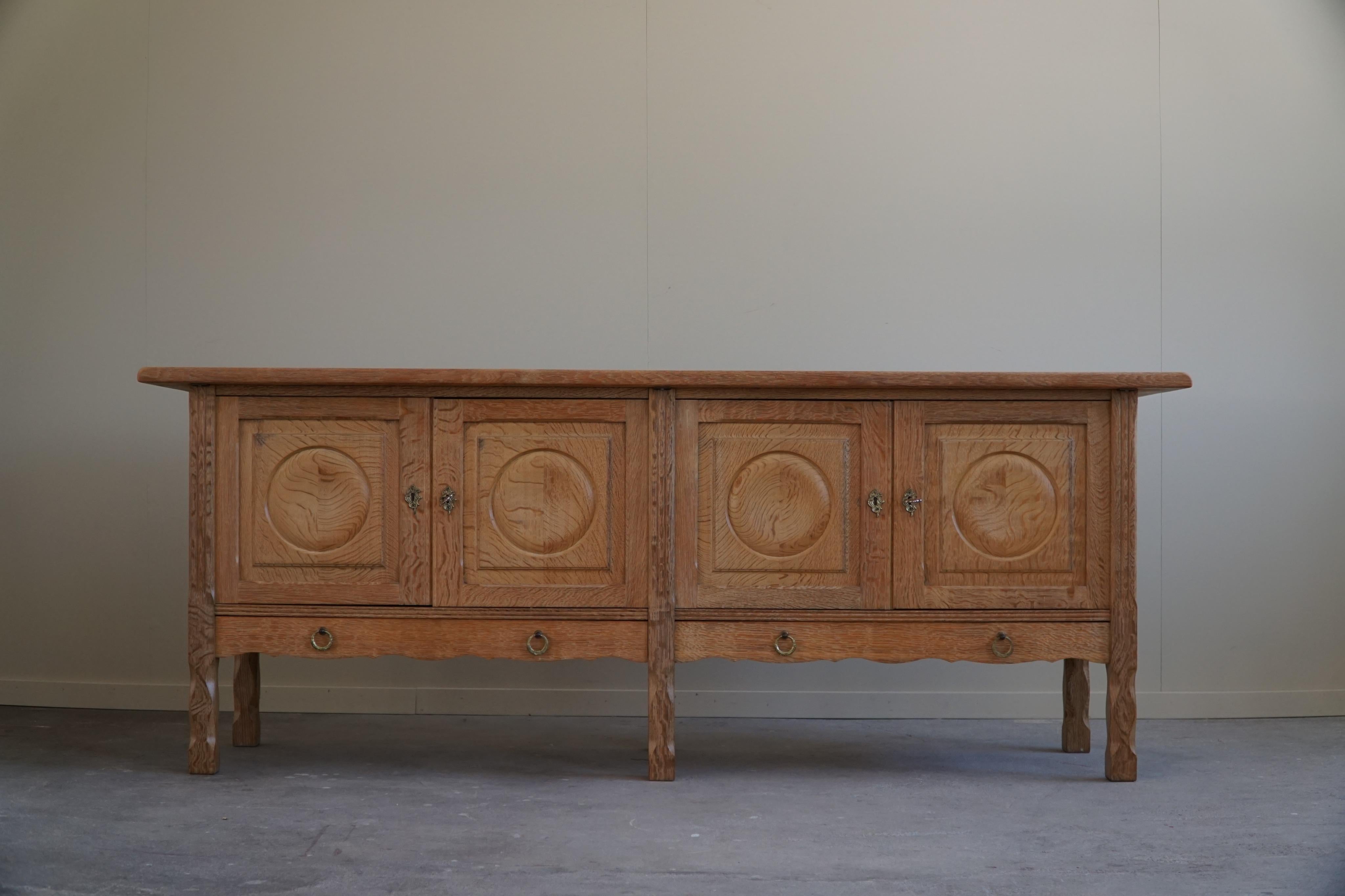 Cabinet in Oak, Midcentury, Made by a Danish Cabinetmaker, Brutalist, 1960s 2