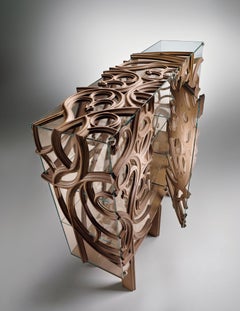 GOTHIK/A Mobile in vetro con decorazioni in Wood Oak di Ferruccio Laviani