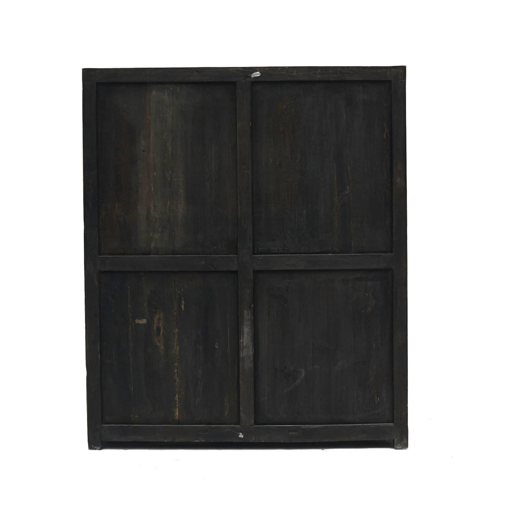 Cabinet in Original Dark Yellow Lacquer, Shandong, China, 1850 -1870 For Sale 1