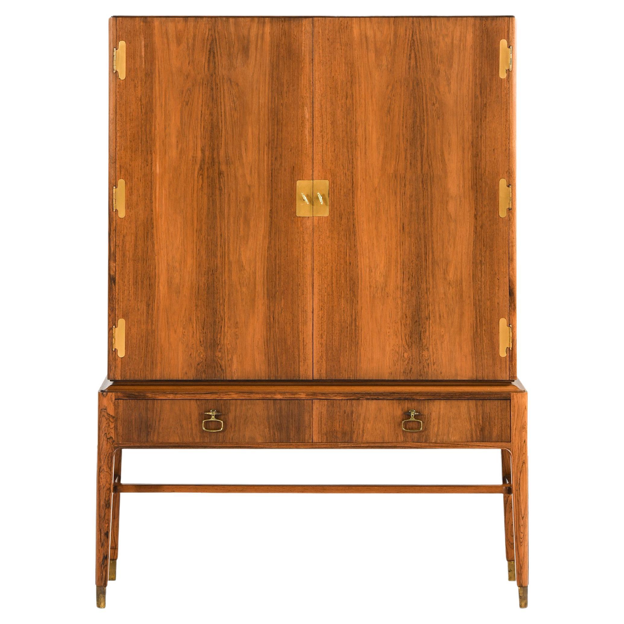 Mobile in palissandro e ottone di Ernst Kühn, anni '40