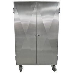 Used Cabinet in Stainless Steel by Sergio & Monique Savarese of Dialogica, NYC 1990s