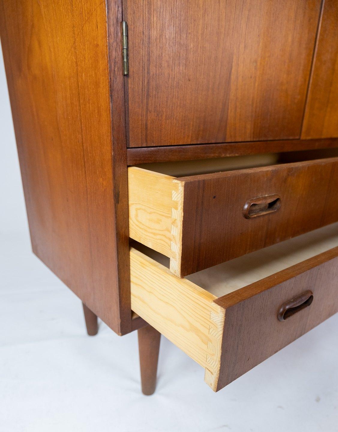 Mid-20th Century Cabinet in Teak of Danish Design from the 1960s, the Cabinet Is in Great Vintage