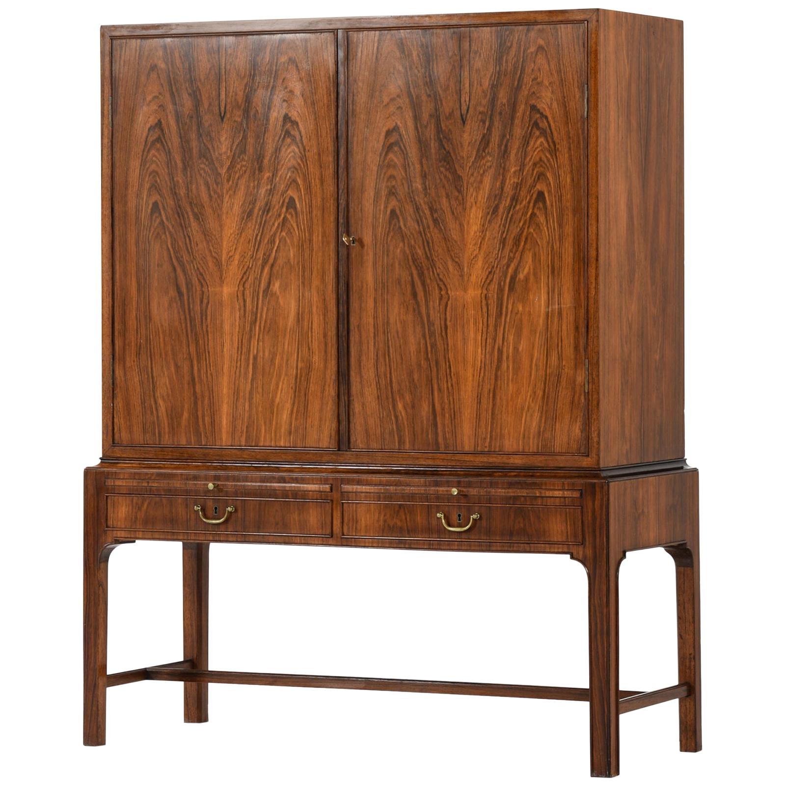 Cabinet in the Style of Kaare Klint by Cabinetmaker C.B. Hansen in Denmark For Sale