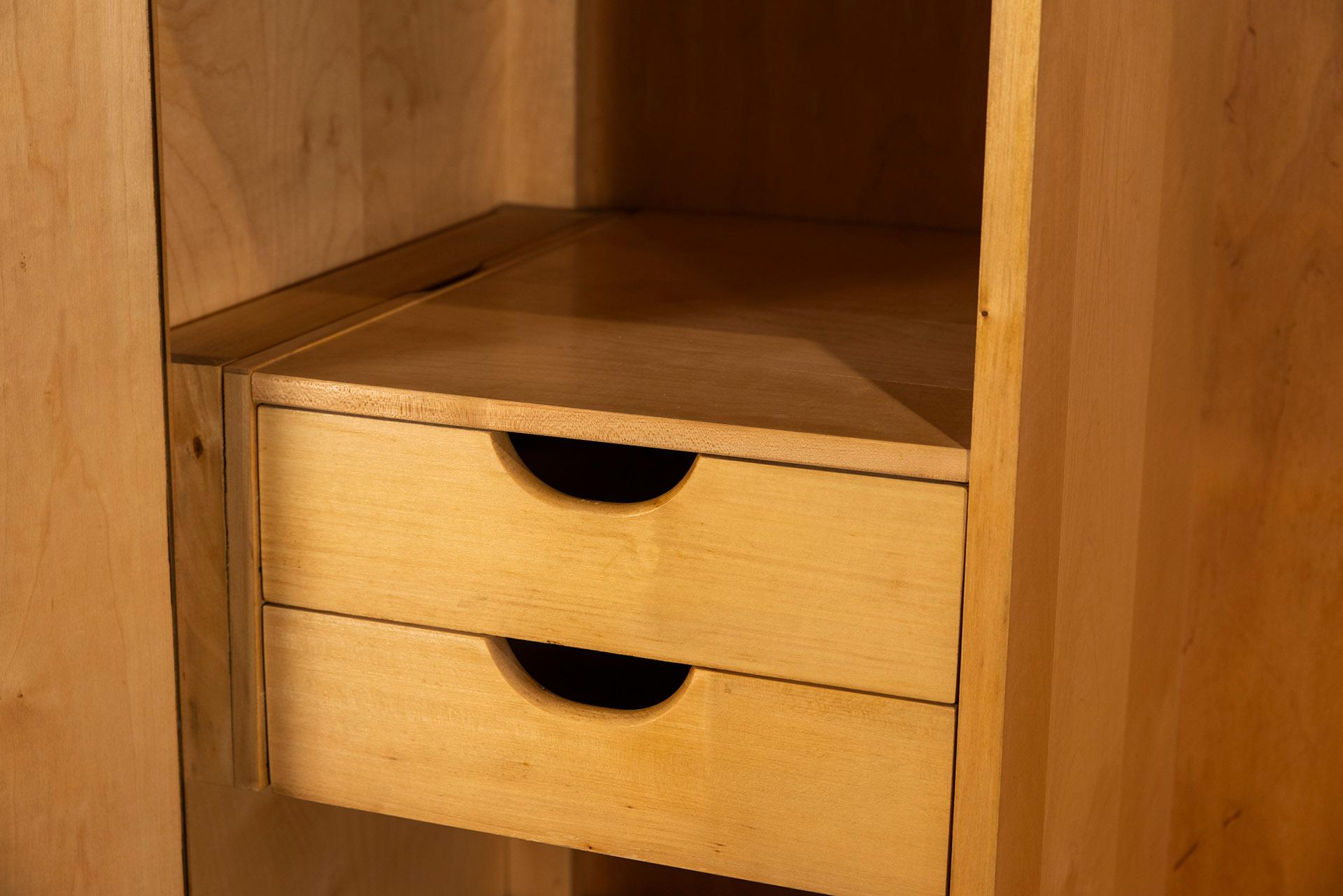 Cabinet, Key Wood and Gilt Brass, Signed, circa 1974, Hungary 1