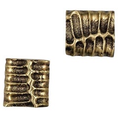 Cabinet knob in cast brass 4.5 x 4.5 cm Aged gold finish