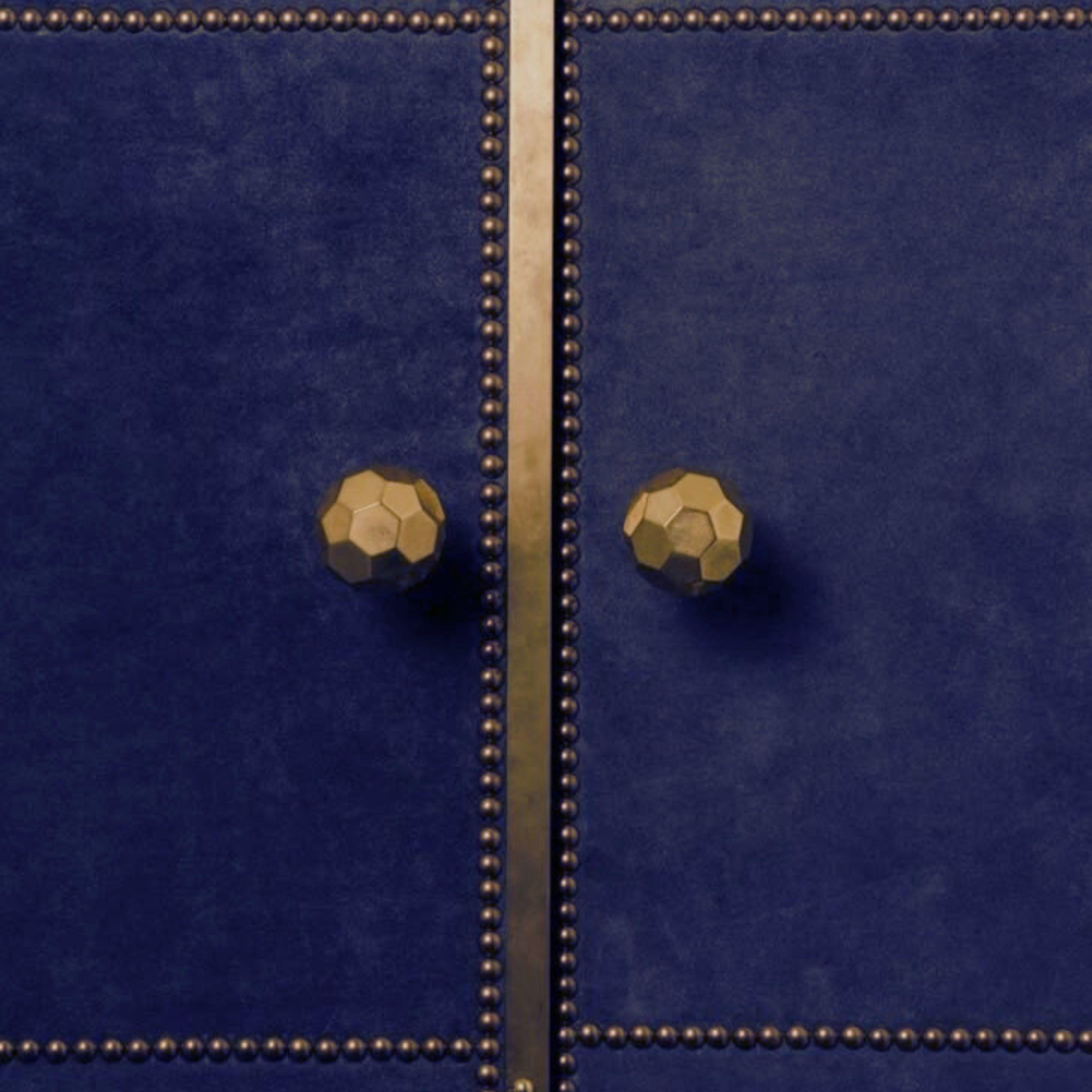 Calco Pomello per armadio in ottone fuso martellato Ø 2,5 cm  Finitura oro invecchiato in vendita