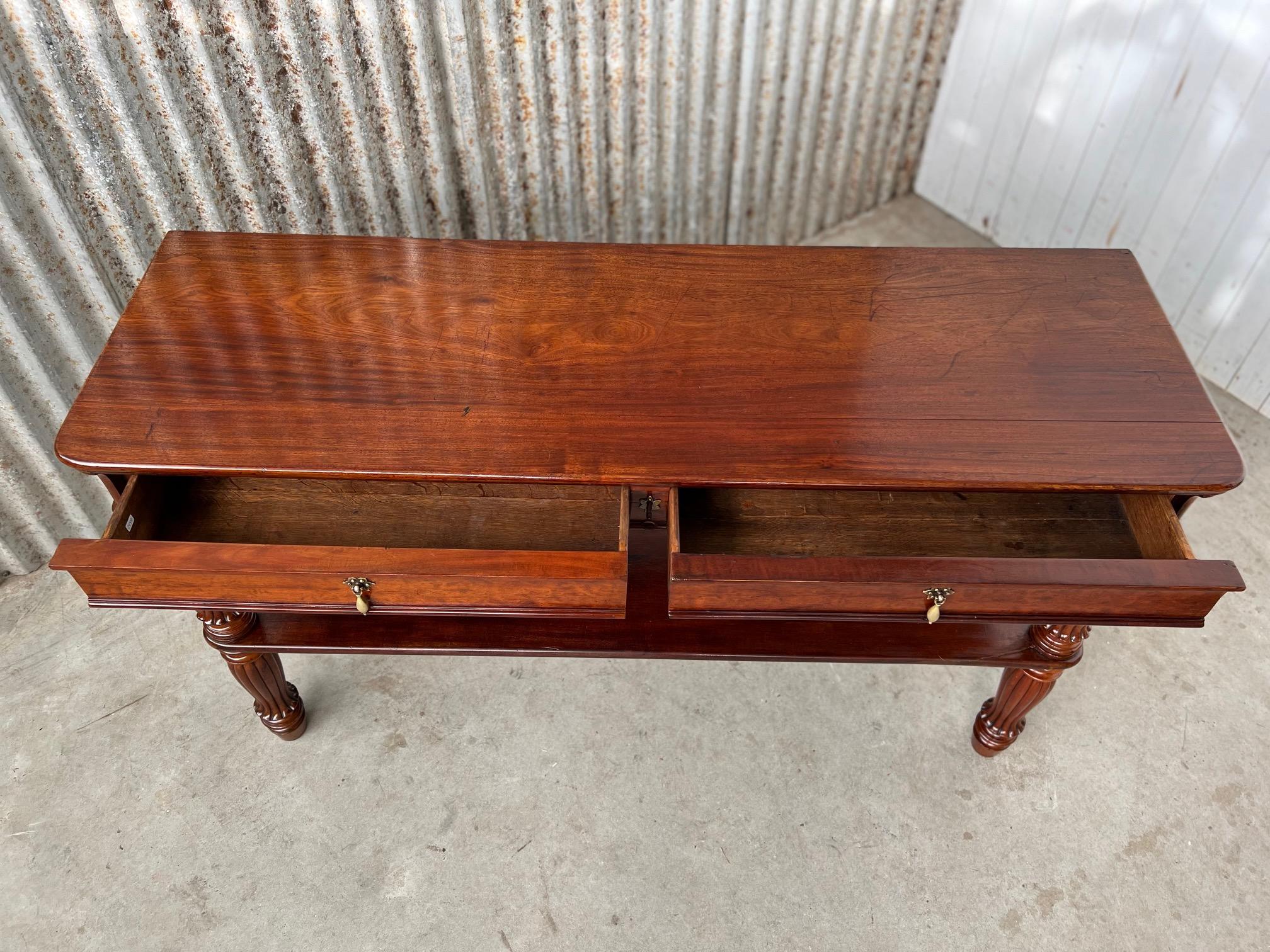 Cabinet maker: BONNEELS solid mahogany sideboard with  two drawers For Sale 5
