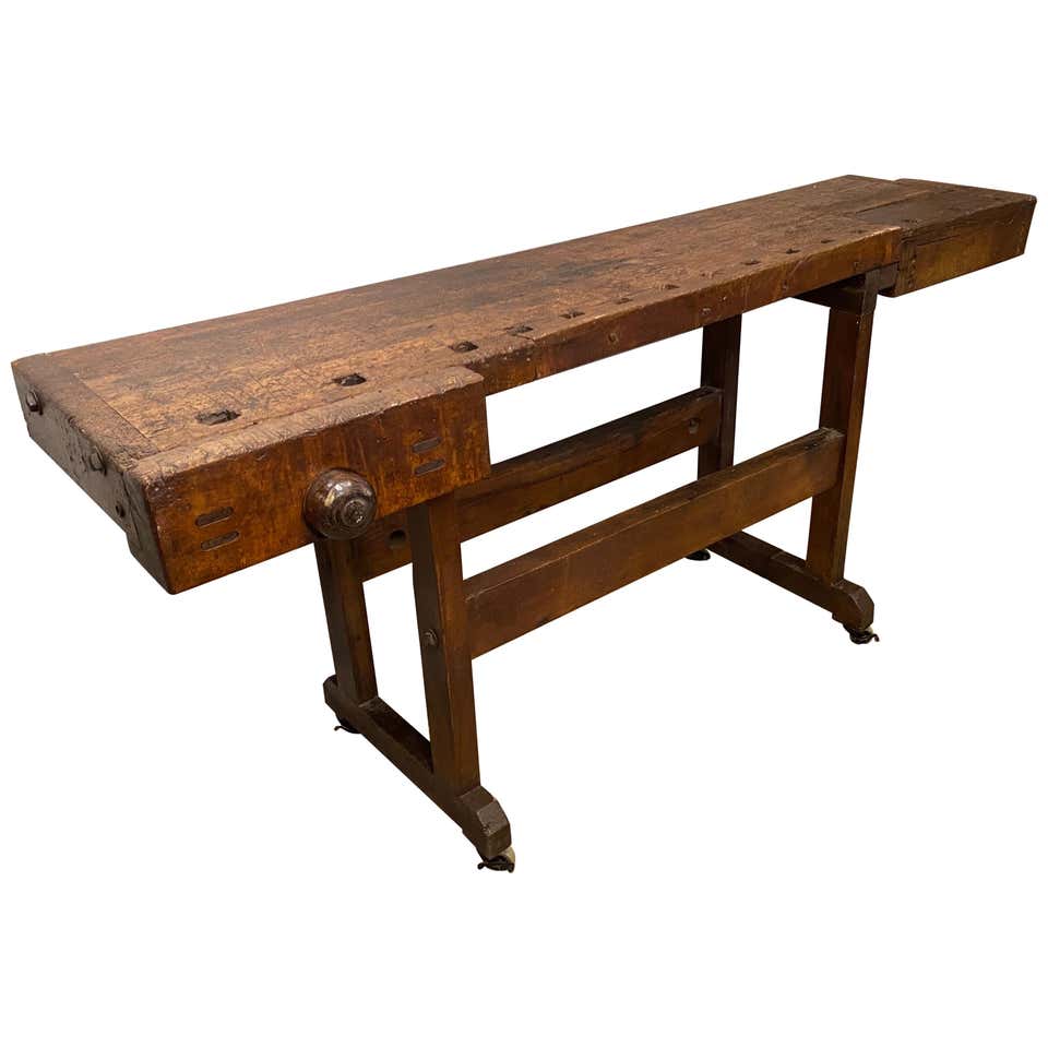 Maker Bench Antique Cabinet Makers Work Bench - 6 For Sale on 1stDibs