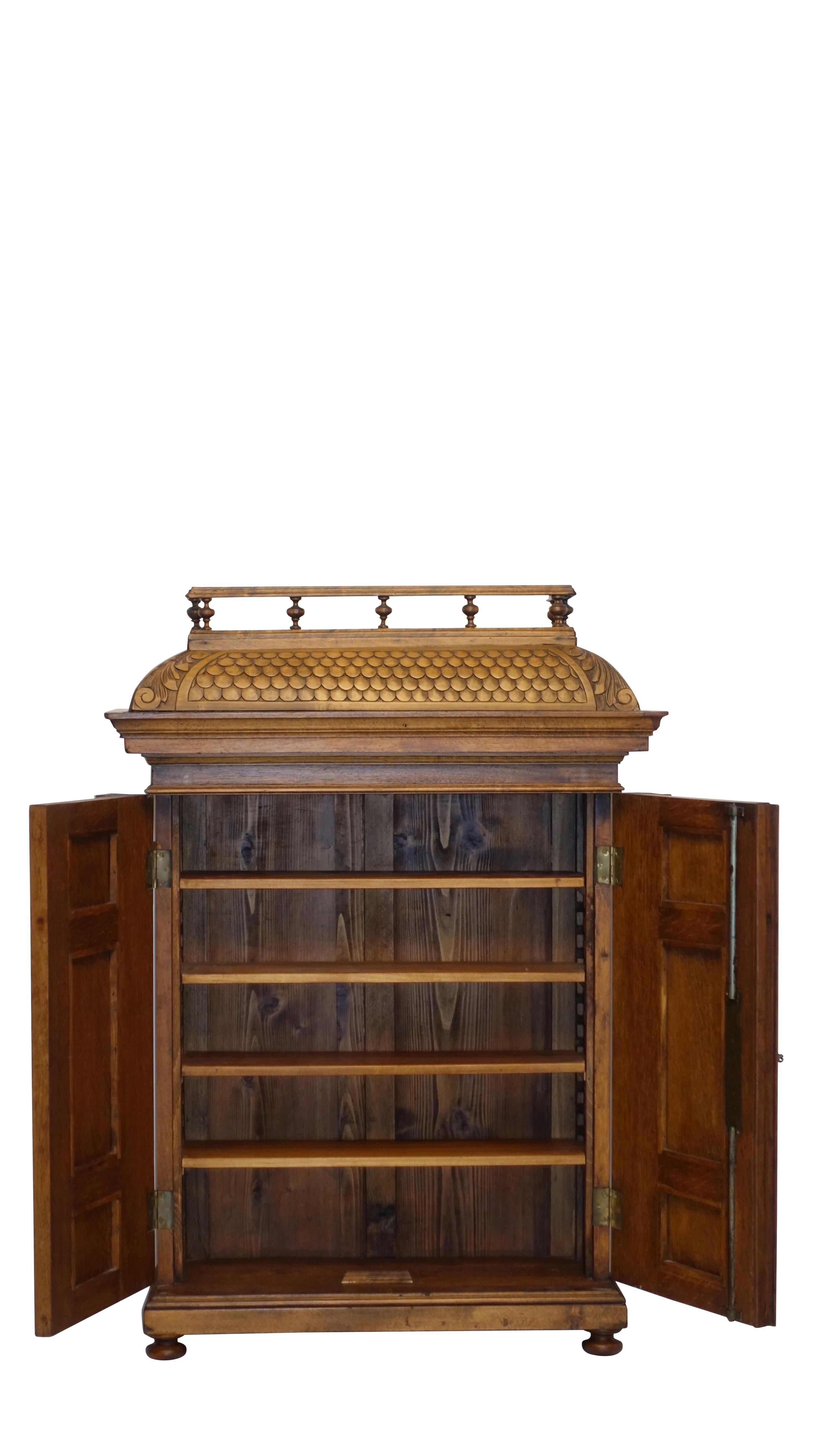 Walnut Cabinet Maker's Miniature Scale Model of a French Armoire, Late 19th Century