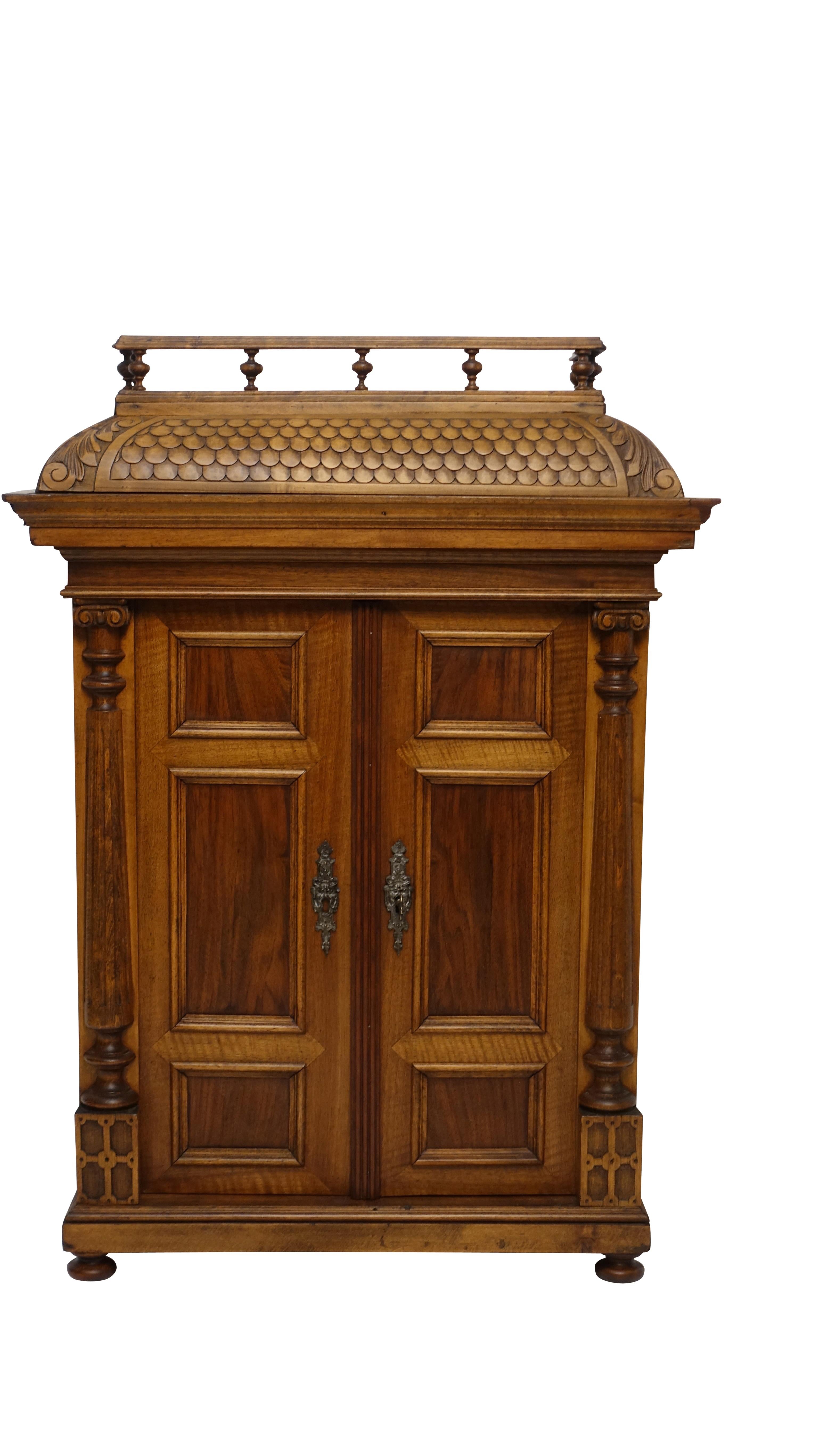 Cabinet Maker's Miniature Scale Model of a French Armoire, Late 19th Century 1