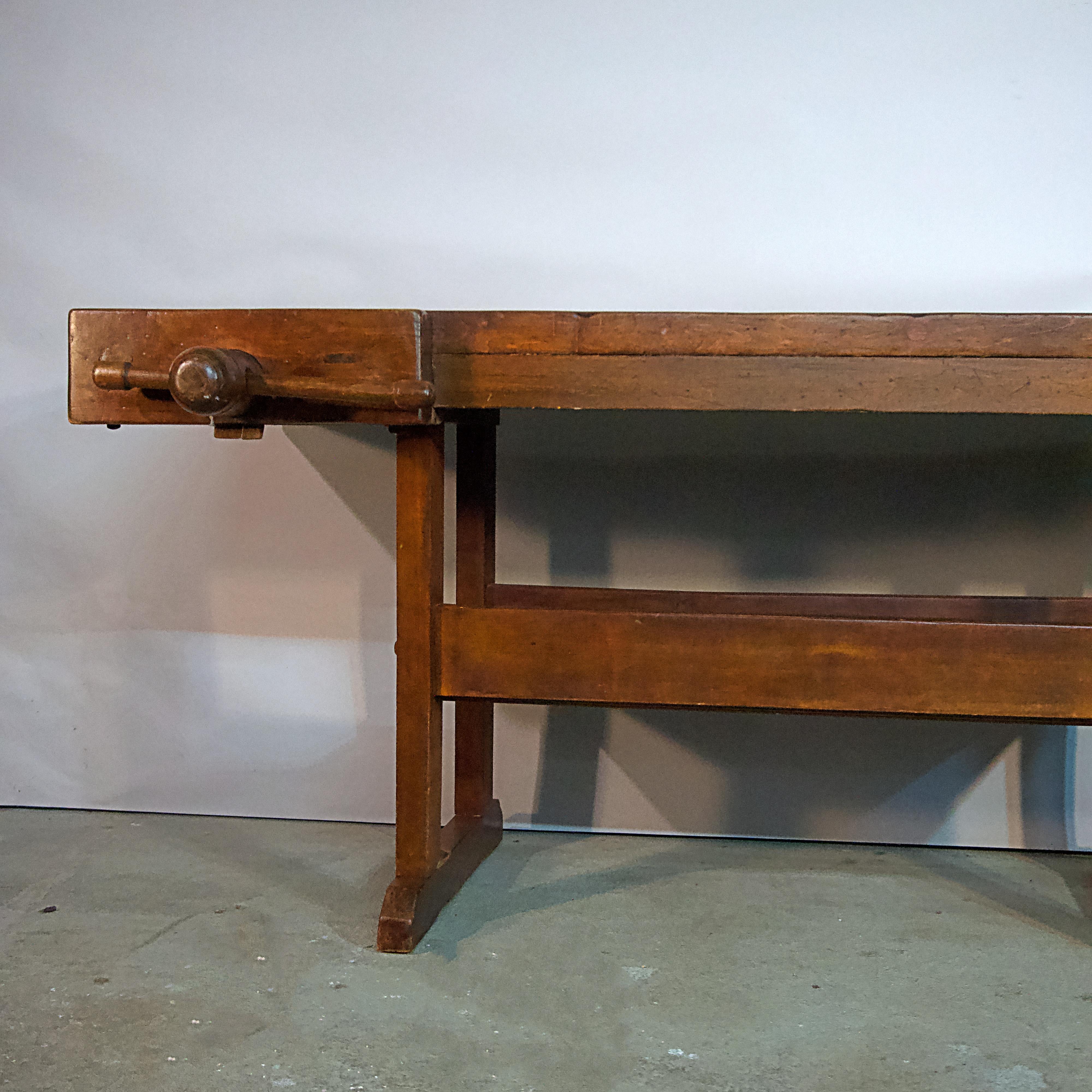 Cabinet Makers Work Bench, as Sideboard, Serving Table or Bar In Good Condition For Sale In New York, NY