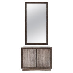 Cabinet Mirror Set by Paul Frankl in Limed Oak, circa 1950s