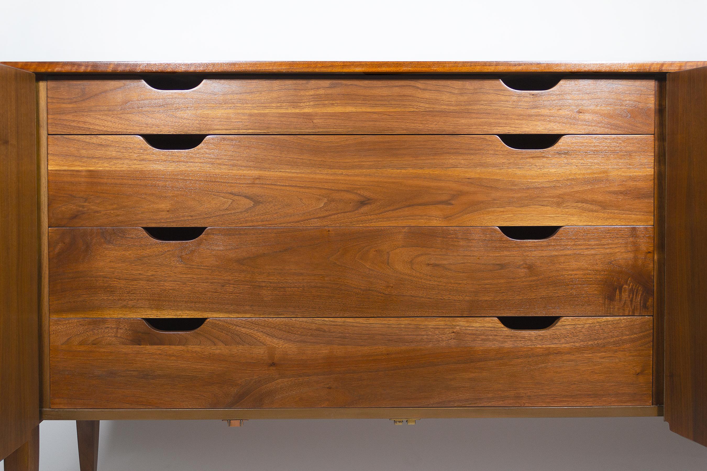 Walnut Cabinet Model 2160 by Gio Ponti for Singer & Sons