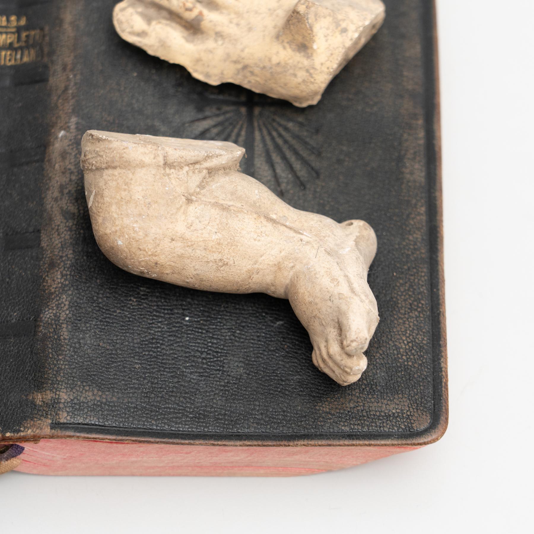 Cabinet of Curiosities Antique Book Sculptural Artwork, circa 1950 In Good Condition For Sale In Barcelona, ES