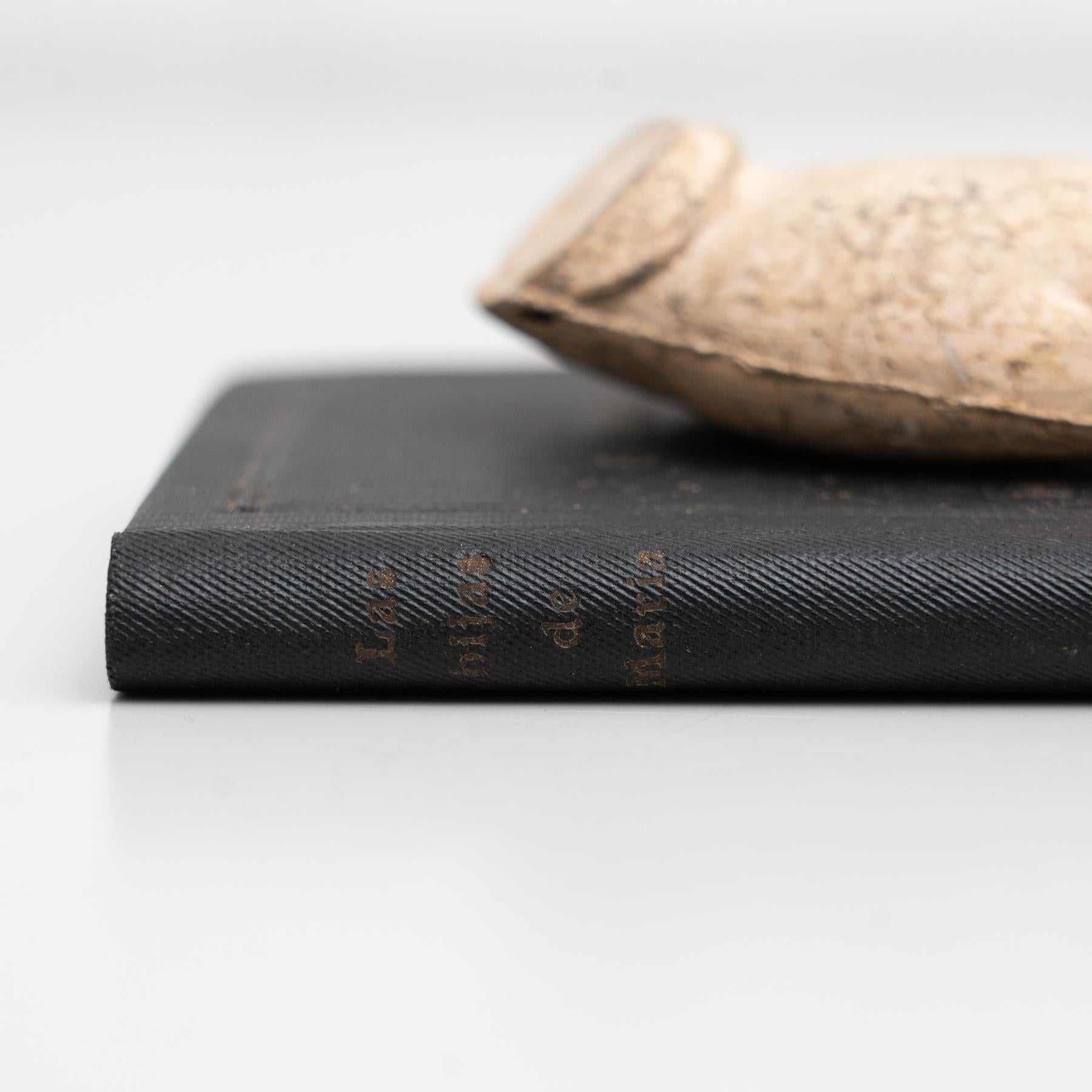 Mid-20th Century Cabinet of Curiosities Antique Book Sculptural Artwork, circa 1950 For Sale