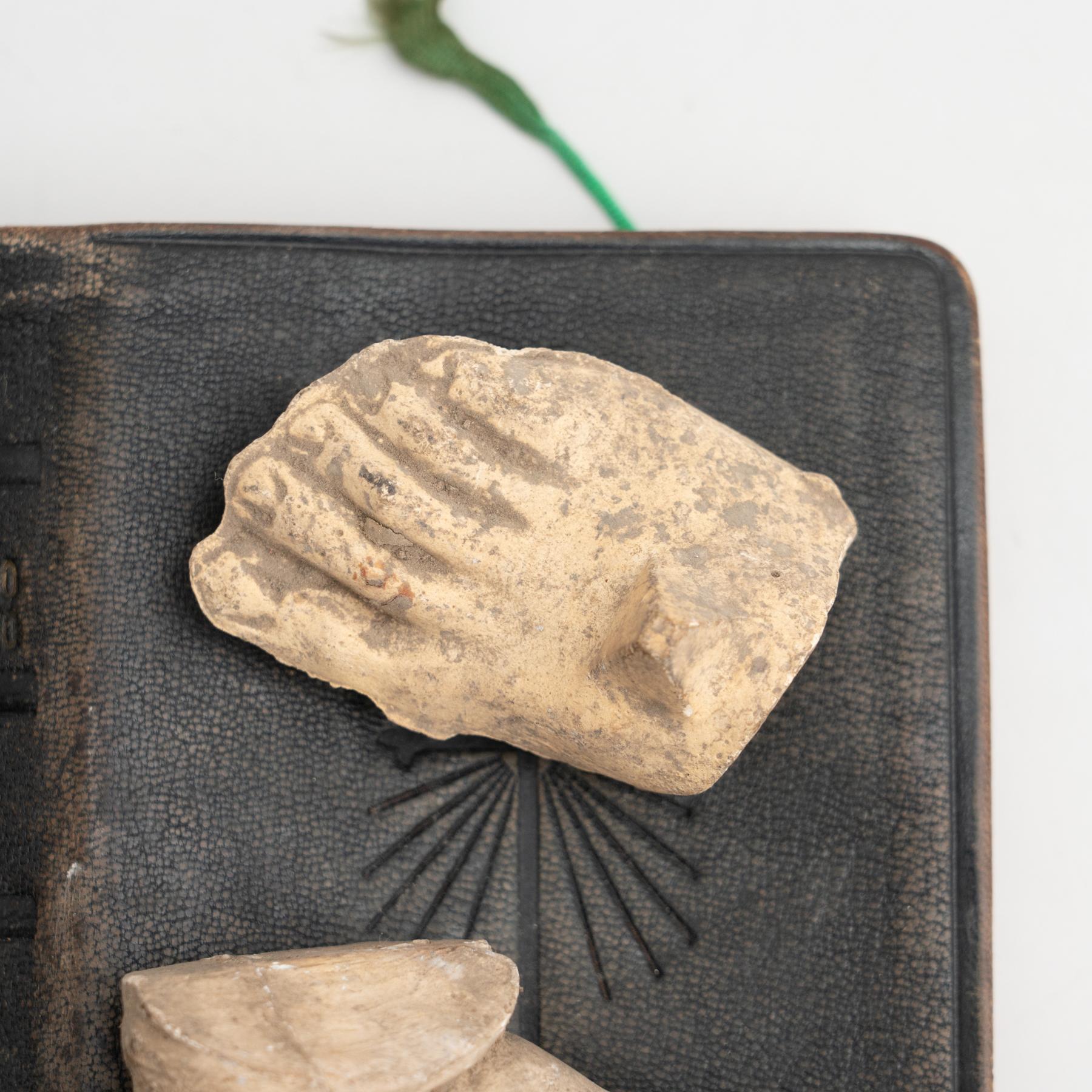 Mid-20th Century Cabinet of Curiosities Antique Book Sculptural Artwork, circa 1950 For Sale