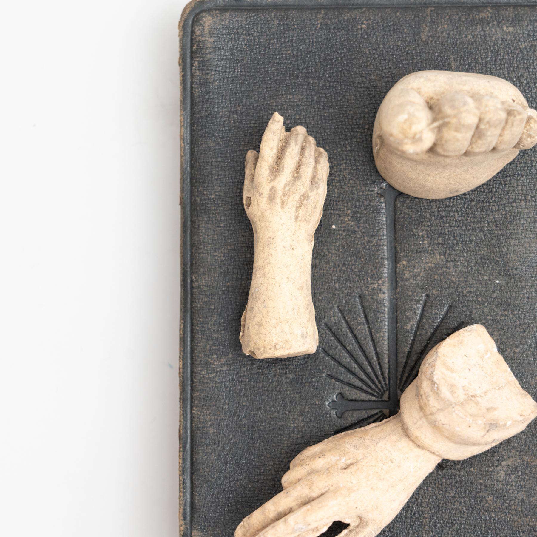 Mid-20th Century Cabinet of Curiosities Antique Book Sculptural Artwork, circa 1950 For Sale