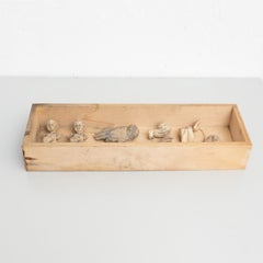 Cabinet de curiosités Tiroir Sculpture d'art, circa 1950