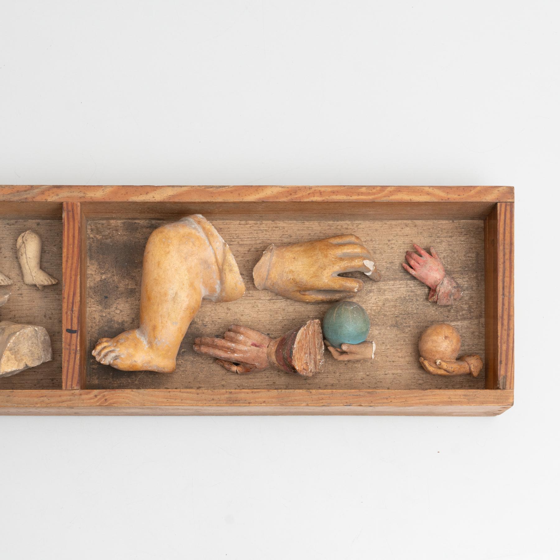 Spanish Cabinet of Curiosities Drawer Sculptural Artwork, circa 1950 For Sale