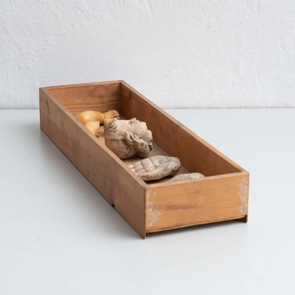 Plâtre Cabinet de curiosités Tiroir Sculpture d'art, circa 1950 en vente