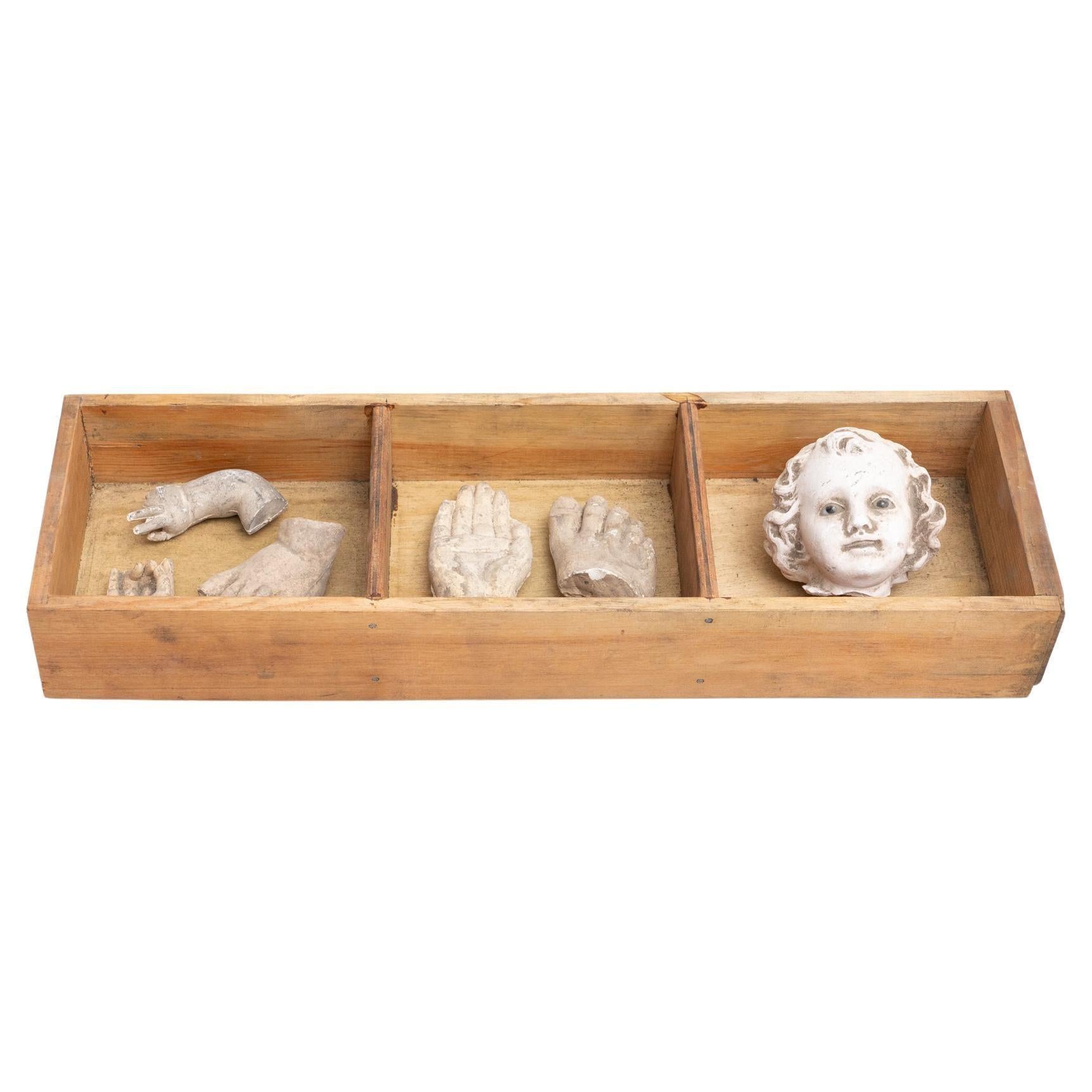 Cabinet de curiosités Tiroir Sculpture d'art, circa 1950