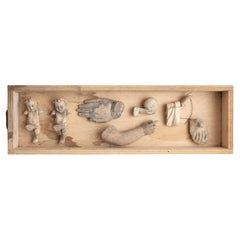 Kabinett der Kuriositäten Schublade Skulpturale Kunstwerke, um 1950