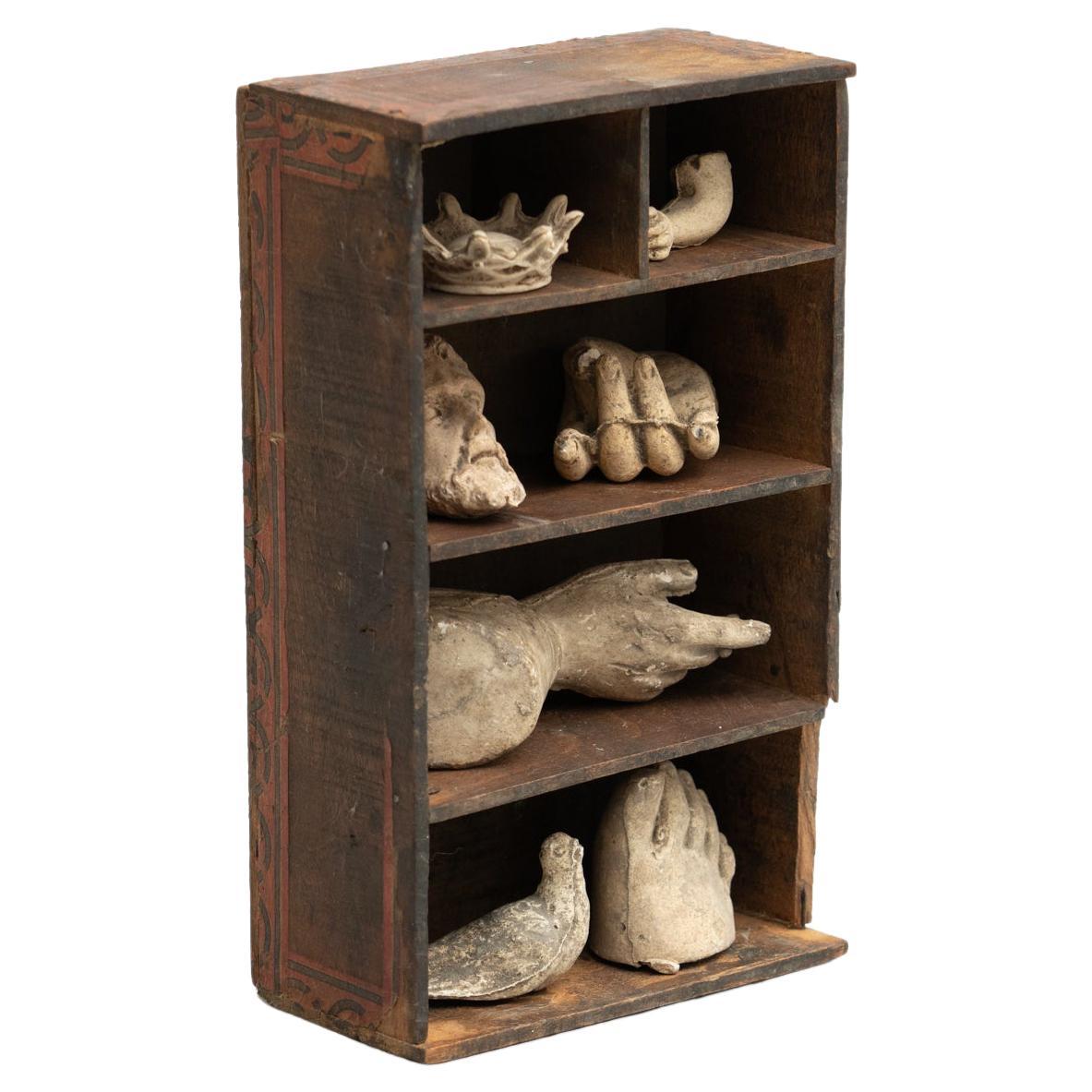 Cabinet of Curiosities Cabinet Sculptural Artwork, circa 1950