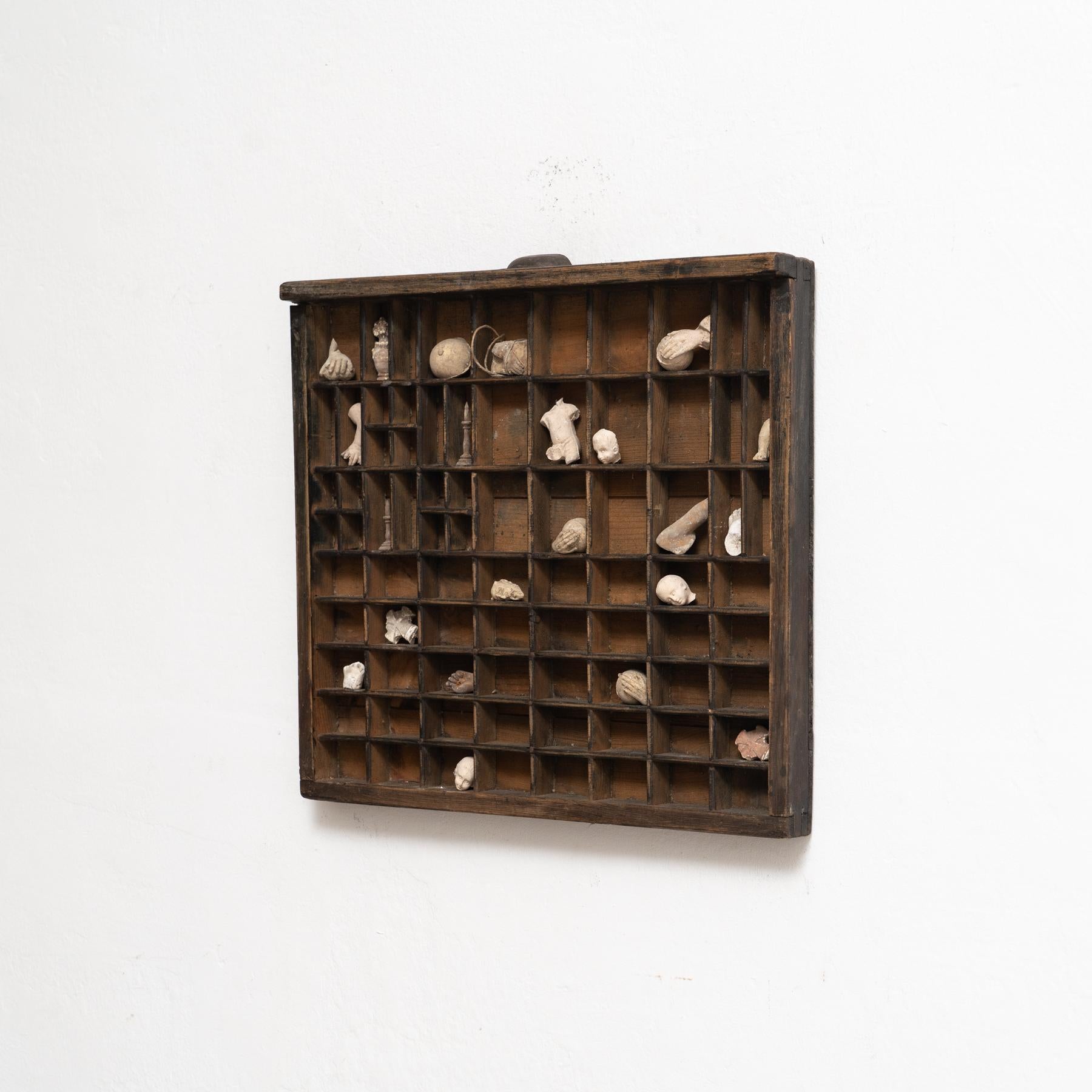 Modern Cabinet of Curiosities Sculptural Artwork, circa 1950 For Sale