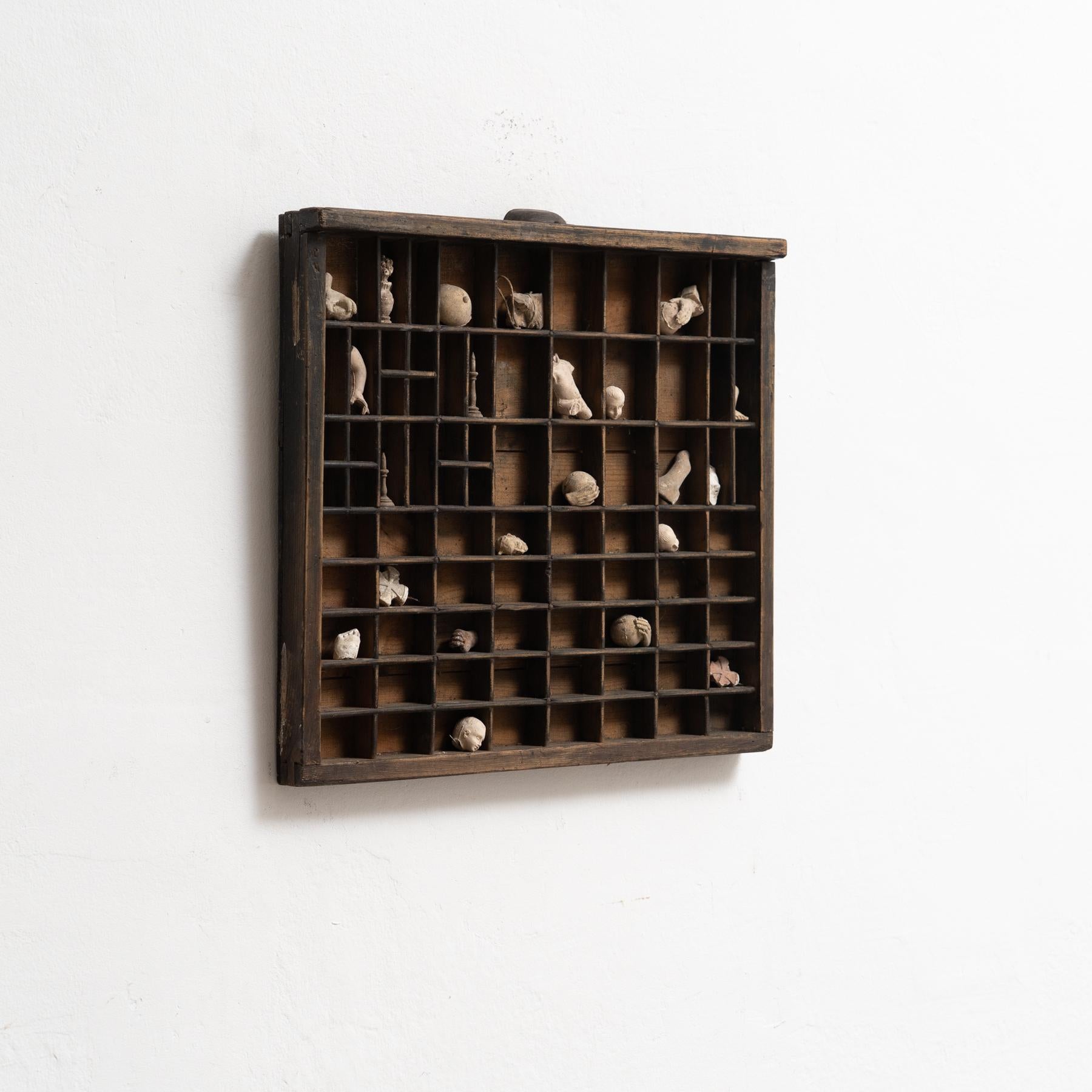 Spanish Cabinet of Curiosities Sculptural Artwork, circa 1950 For Sale