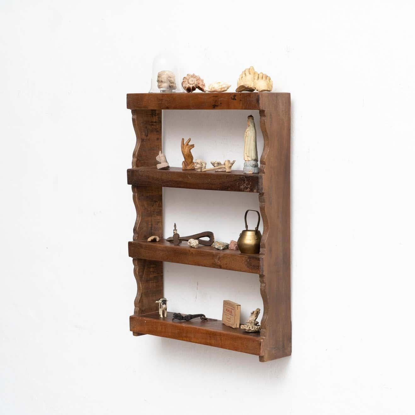 Spanish Cabinet of Curiosities Sculptural Wall Shelving Artwork, circa 1950 For Sale