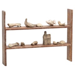 Cabinet of Curiosities Shelve Sculptural Artwork, circa 1950 Cabinet of Curiosities Shelve Sculptural Artwork, circa 1950