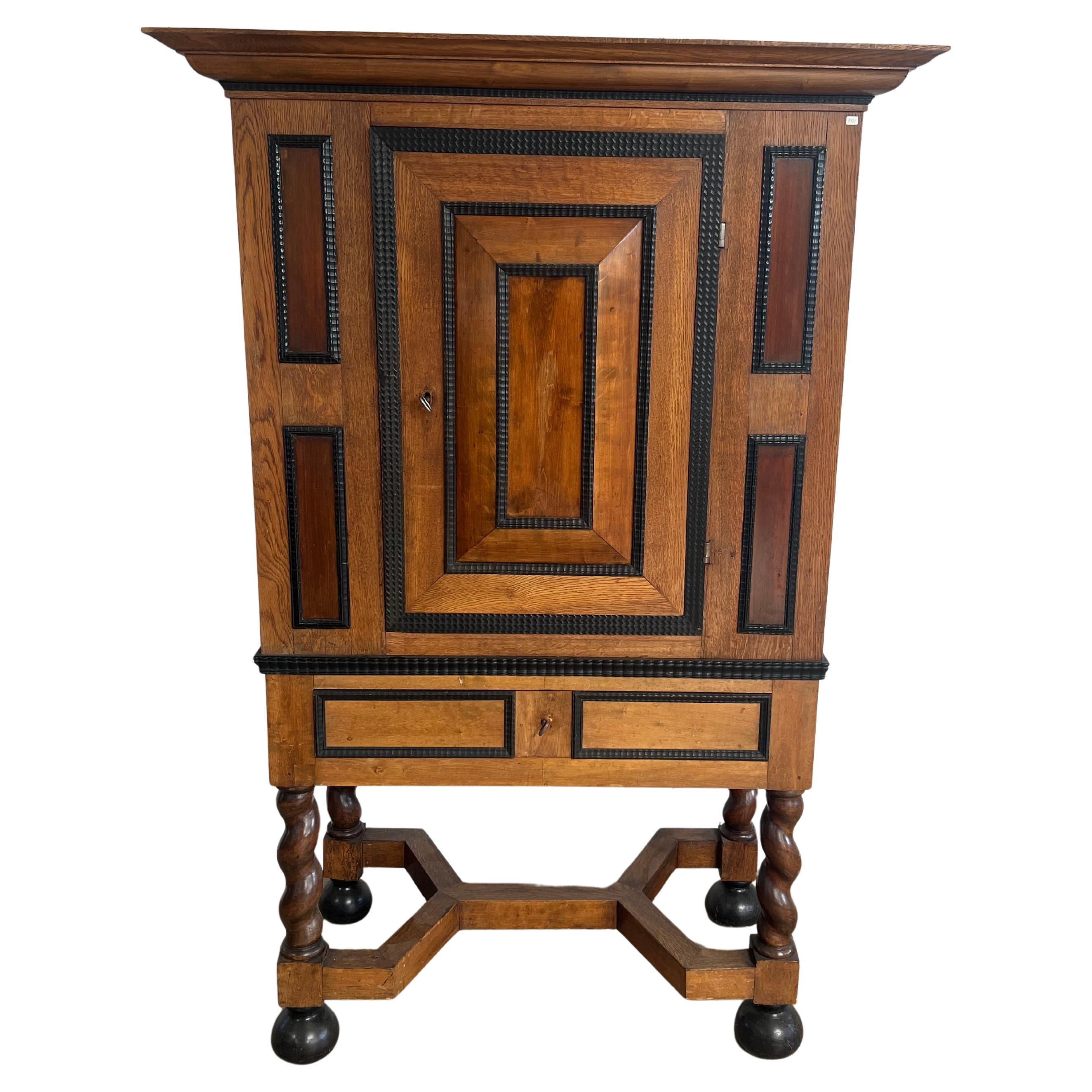 Cabinet On Base With Twisted Columns