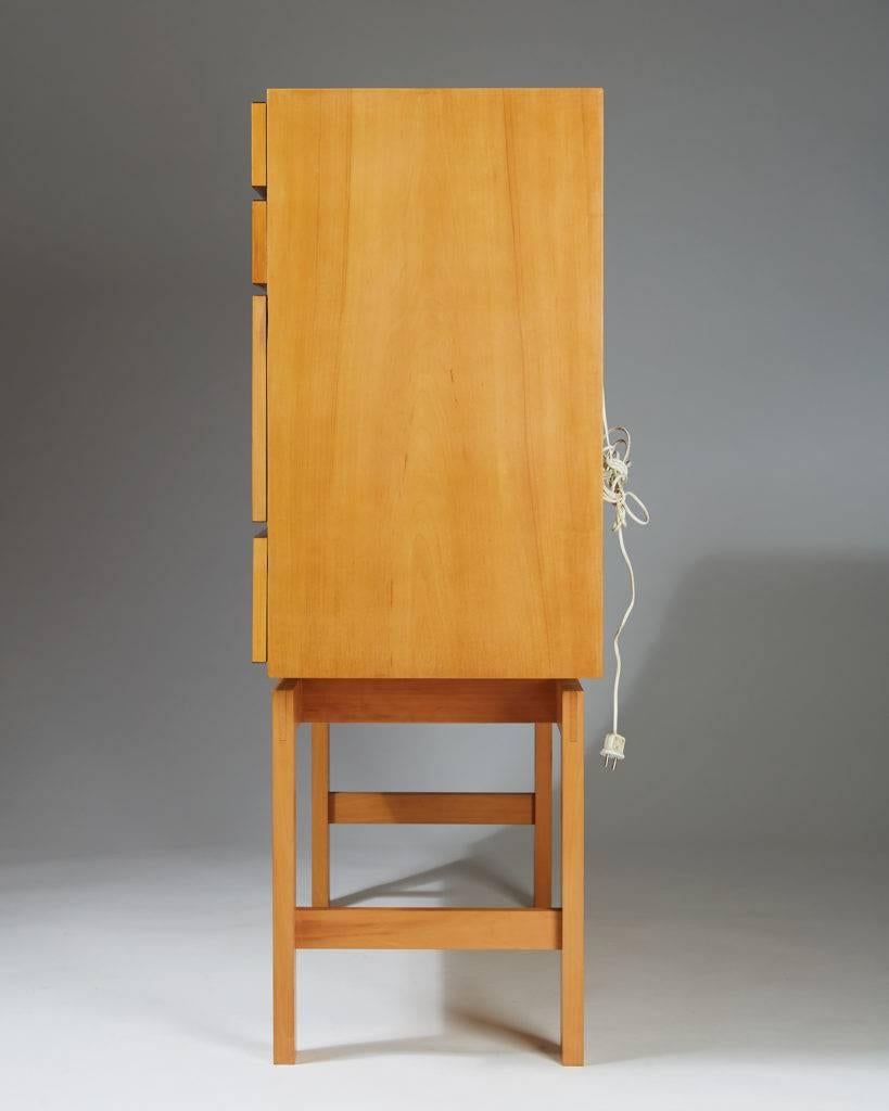 Mid-20th Century Cabinet on Stand, Anonymous, Sweden, 1950s