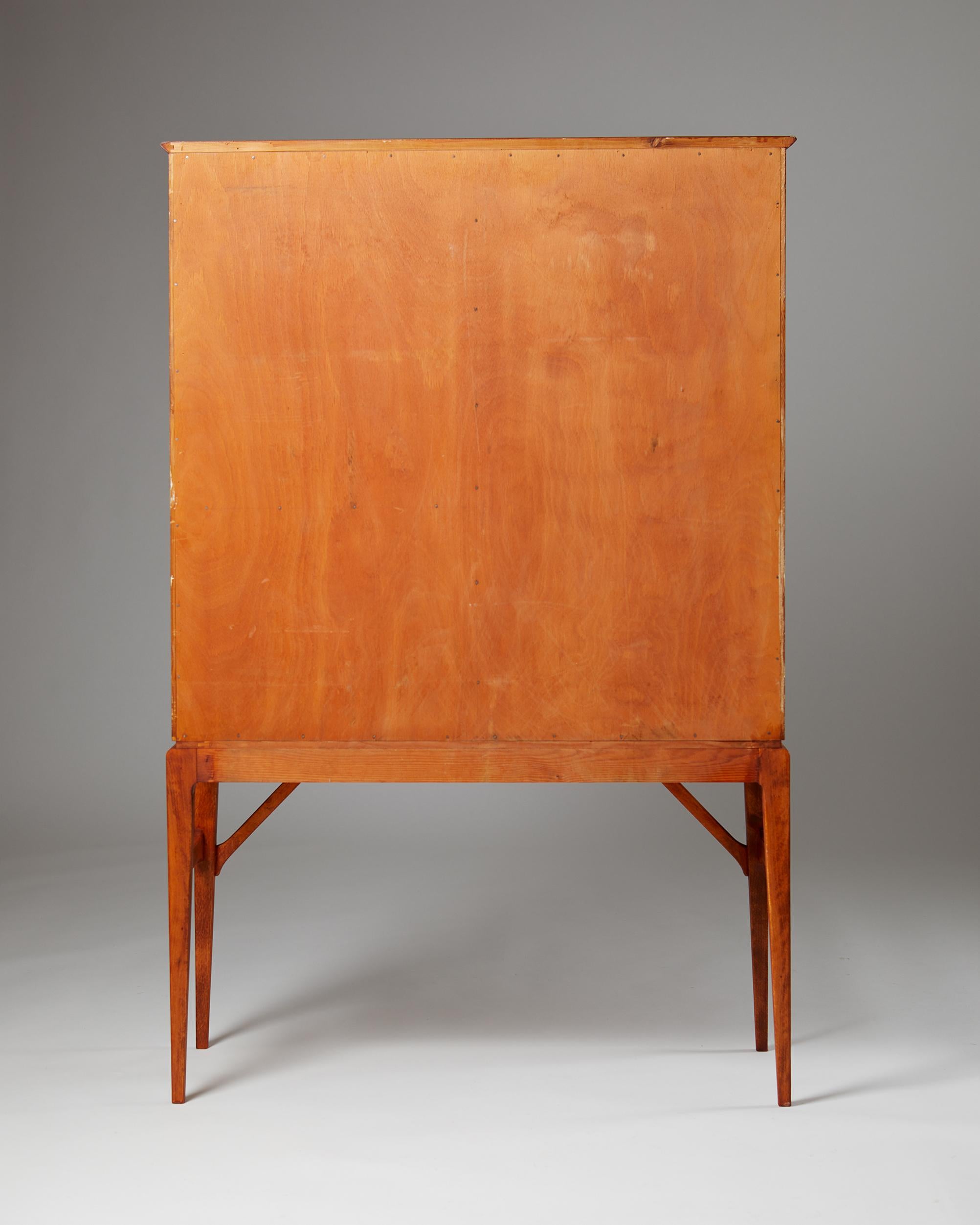 Mid-20th Century Cabinet on Stand Attributed to Sven-Erik Skawonius, Sweden, 1940’s