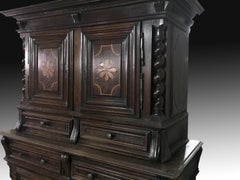 Cabinet or Cupboard or Two Tiered Buffet, Walnut, Spain, 18th Century