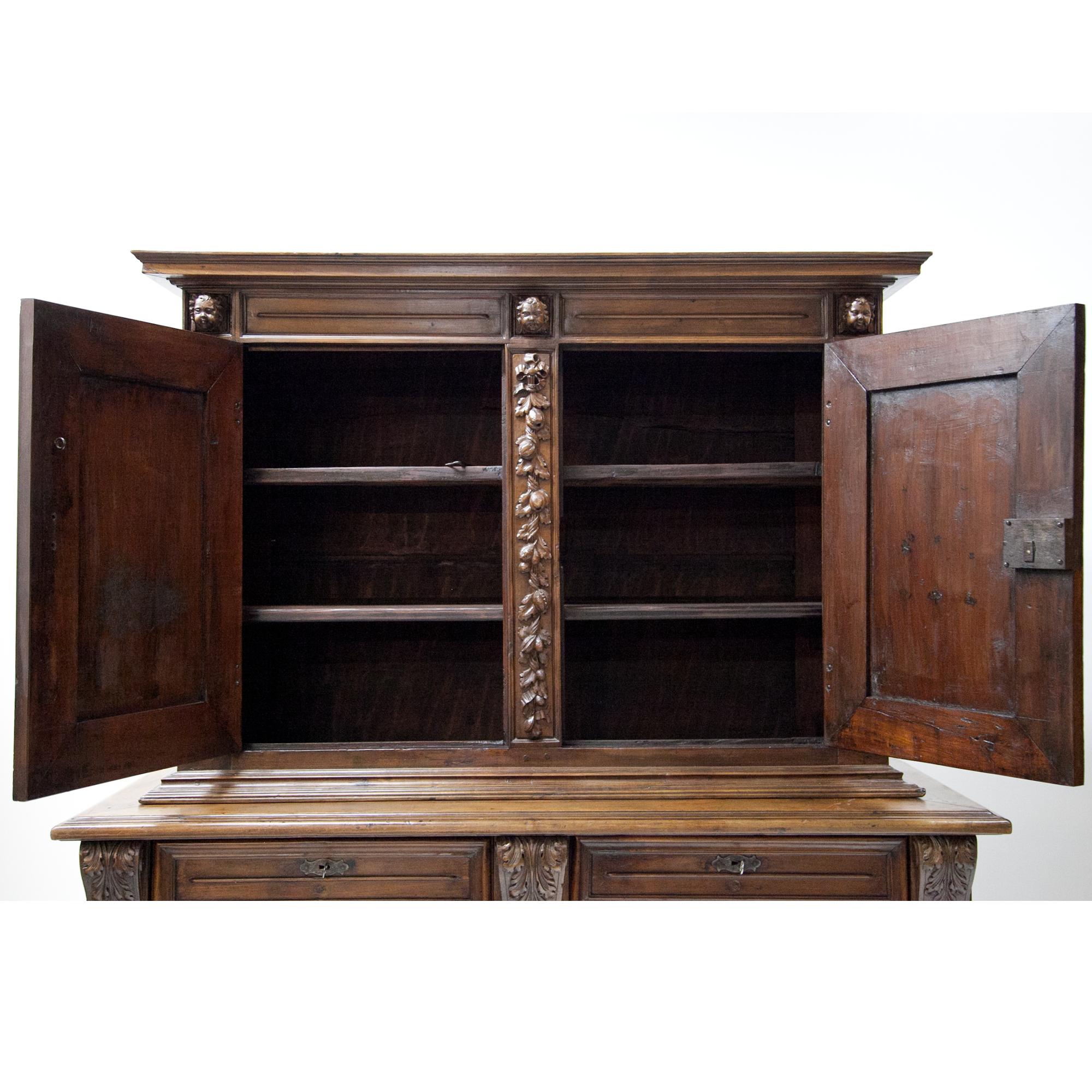 Walnut Cabinet, Probably France, Early 18th Century