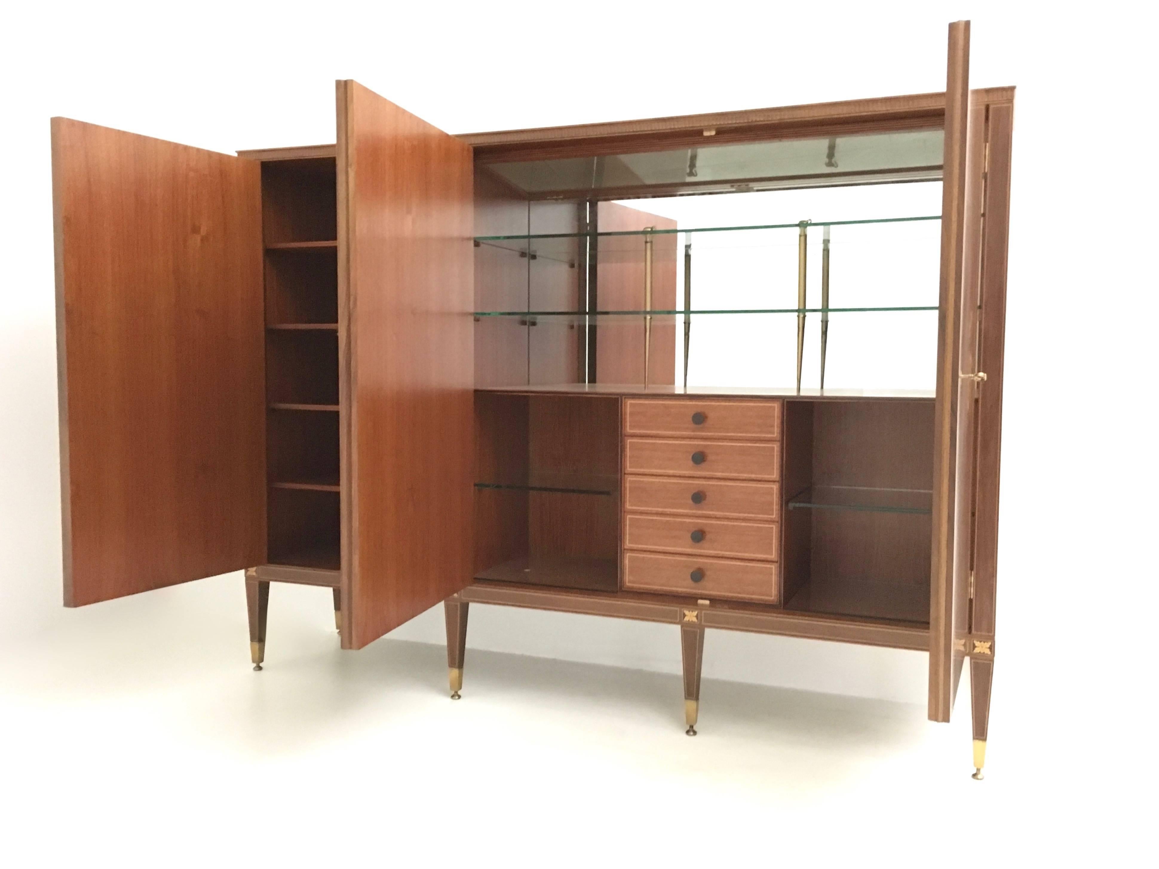 Mid-Century Modern Vintage Cabinet Produced by Marelli & Colico Ascribable to Paolo Buffa, Italy