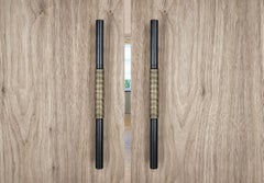 Tirador de armario de latón patinado cañón de bronce de cañón y alambres de latón dorado antiguo 30