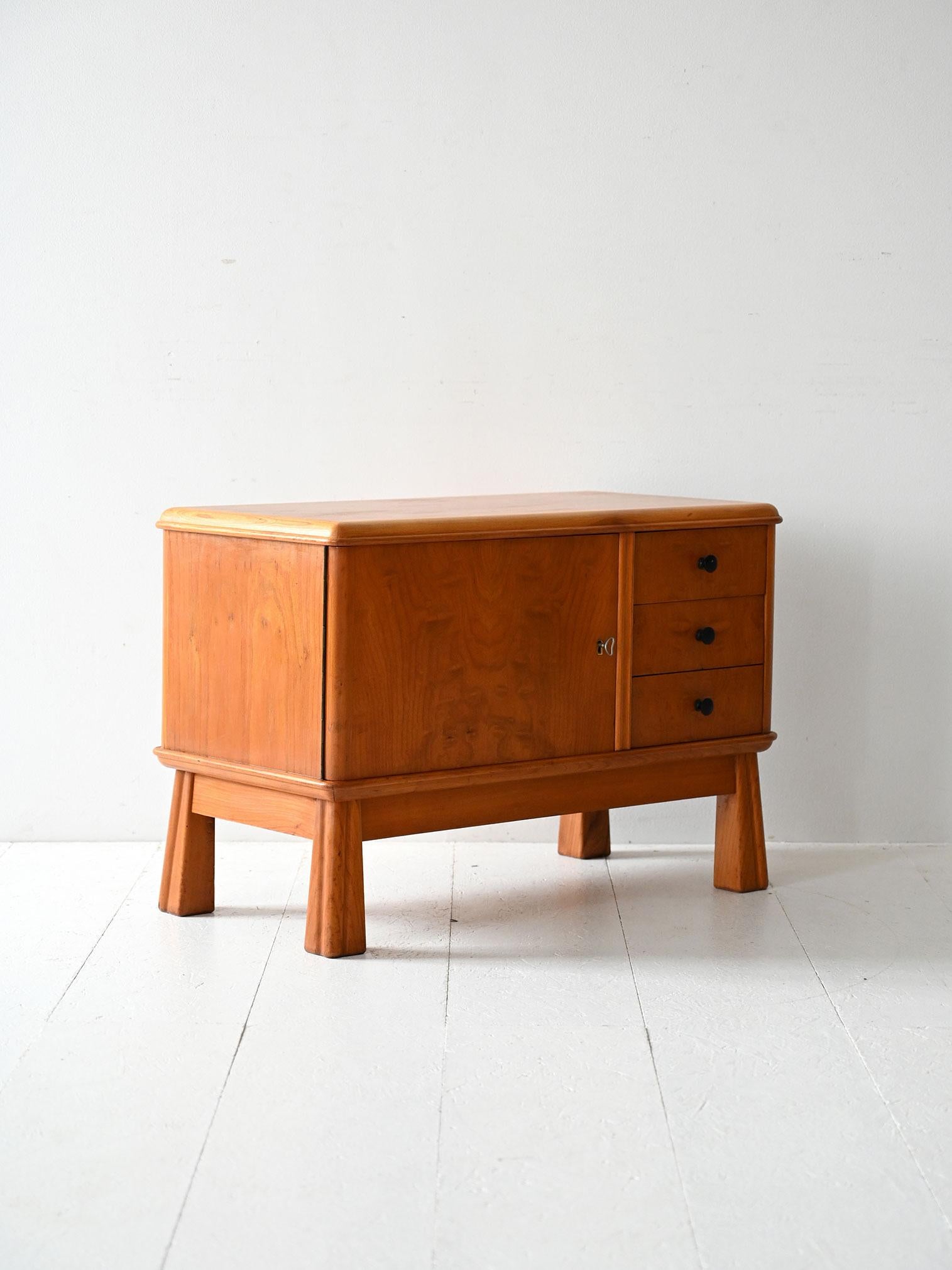 Scandinavian Modern Scandinavian deco cabinet in elm For Sale