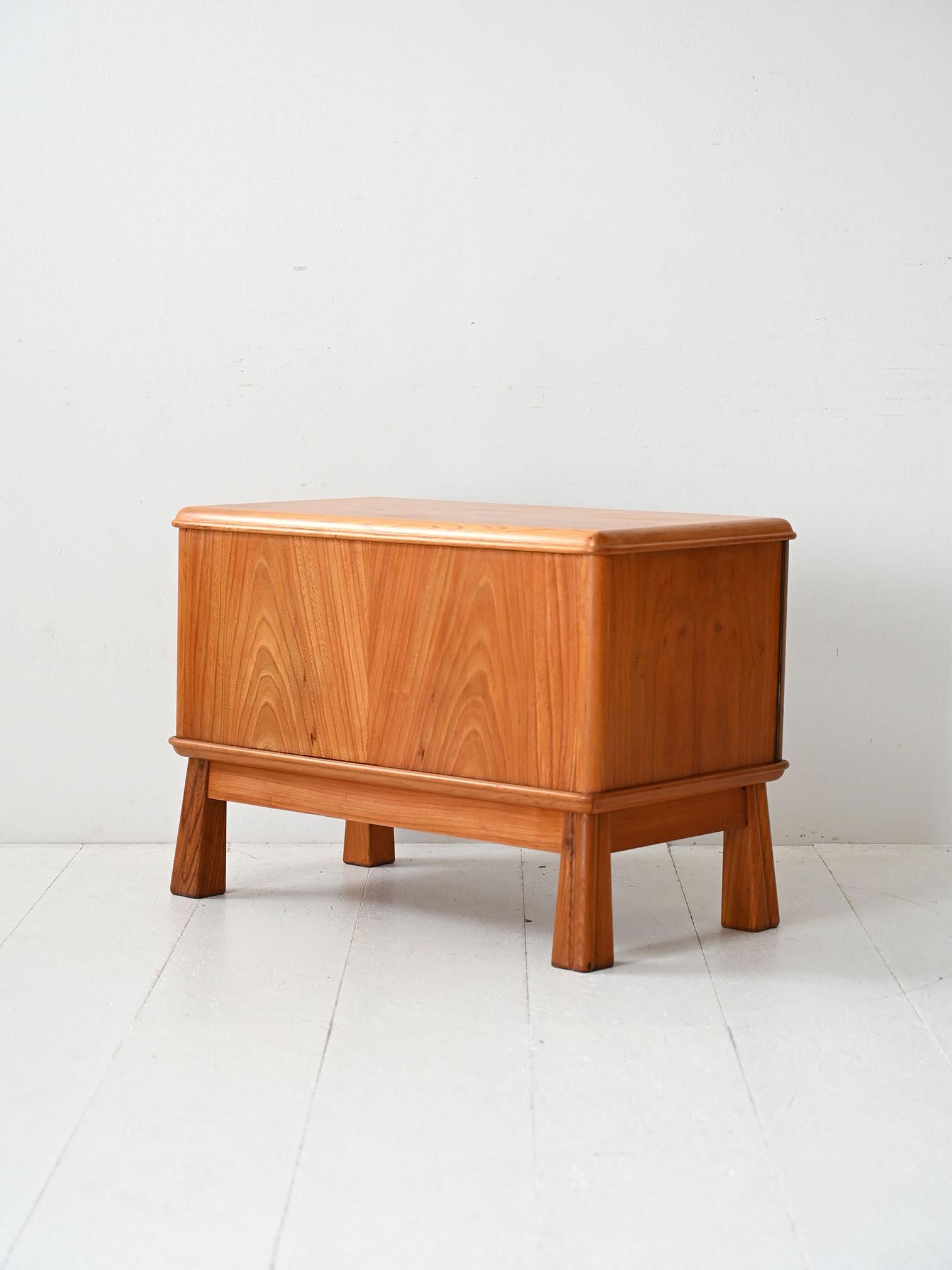 Mid-20th Century Scandinavian deco cabinet in elm For Sale