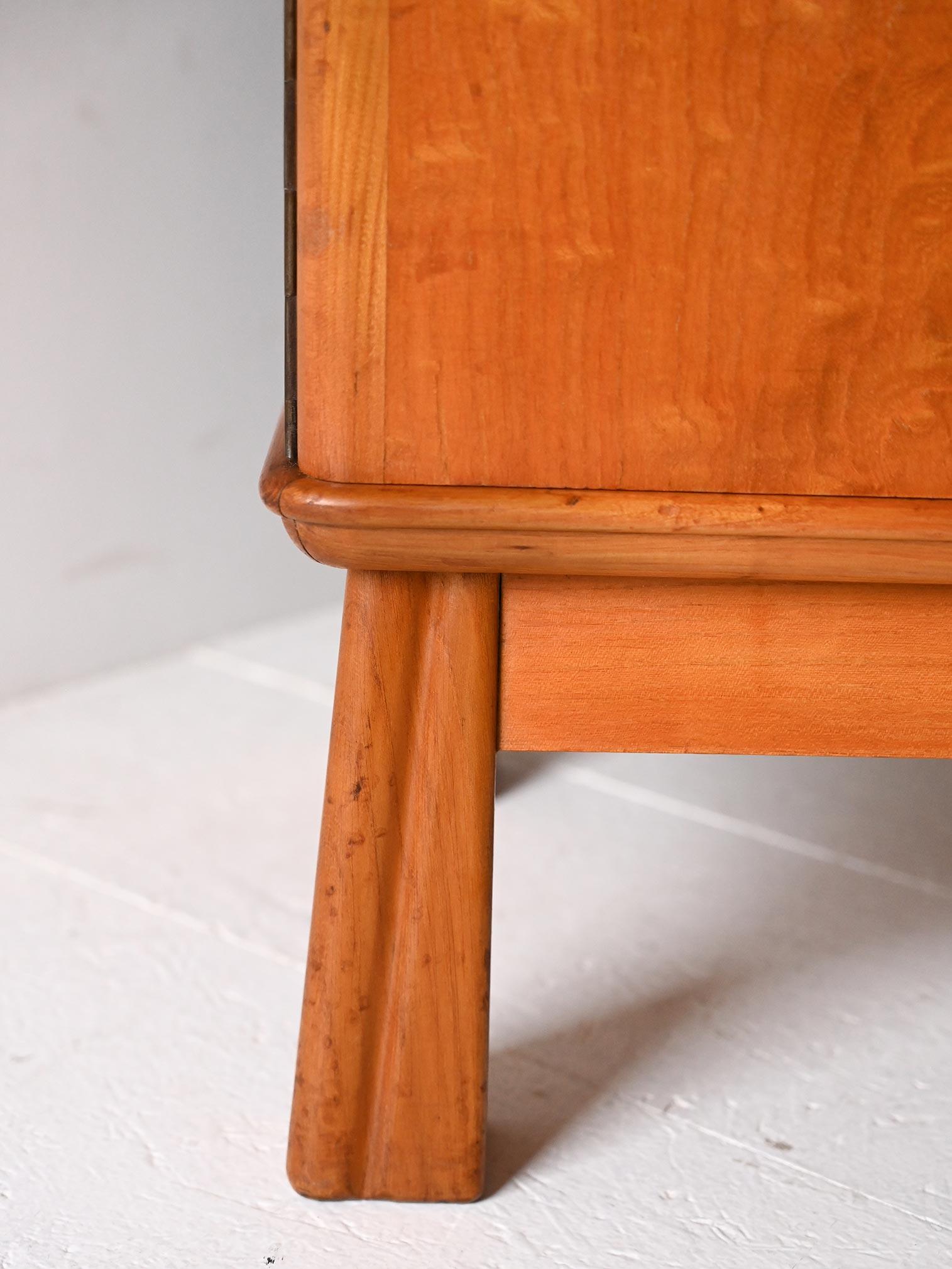 Elm Scandinavian deco cabinet in elm For Sale