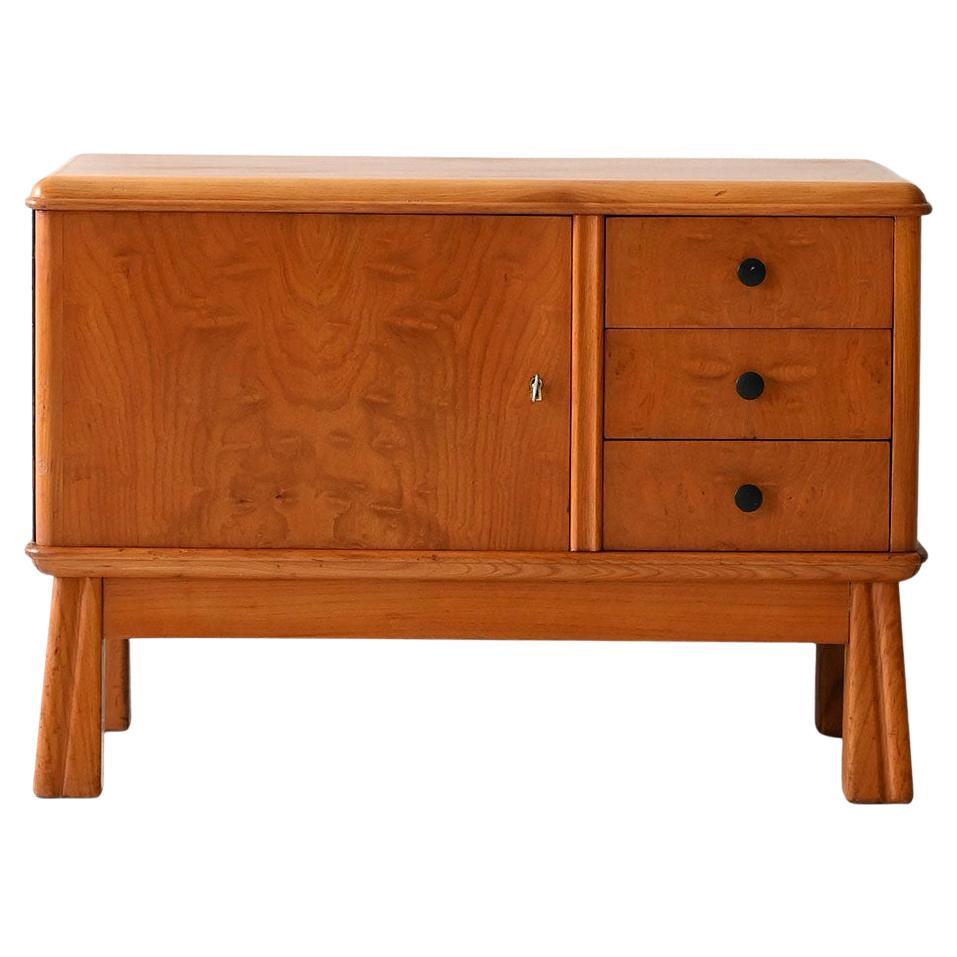 Scandinavian deco cabinet in elm For Sale