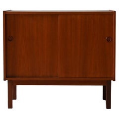 Armoire scandinave en teck avec portes coulissantes
