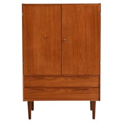 Skandinavischer Teakholzschrank mit Schubladen, 1950er/60er Jahre