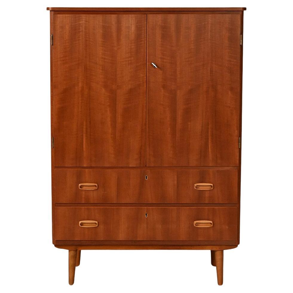 Cabinet scandinavo in teak e rovere, anni ’50