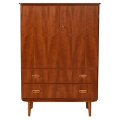 Cabinet scandinavo in teak e rovere, anni ’50