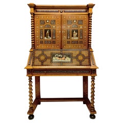 Antique Cabinet Secretaire By Adriano Brambilla In The Moorish Taste