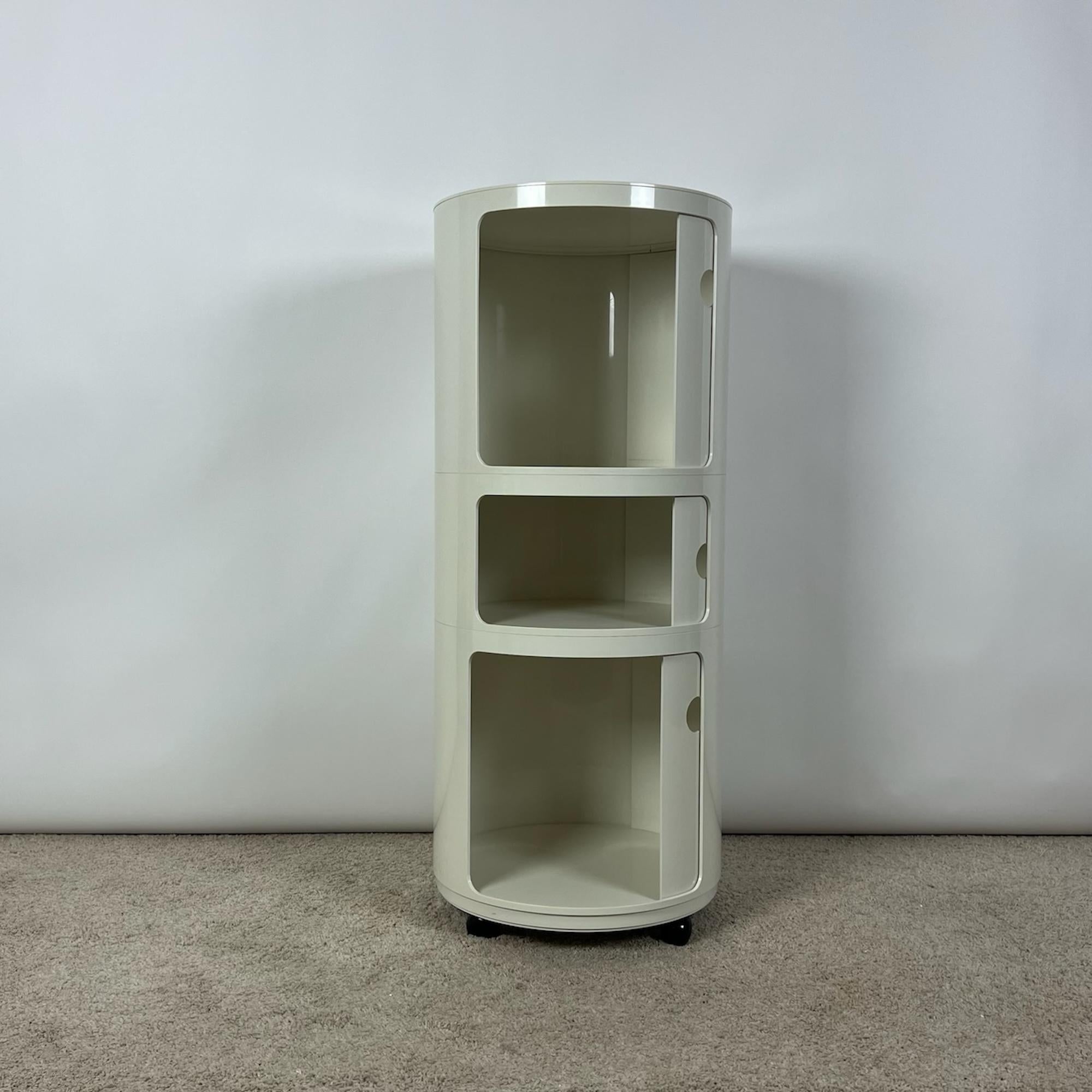 Italian Cabinet Set 'Componibili' with 3 modules by Anna Castelli for Kartell, 1960s